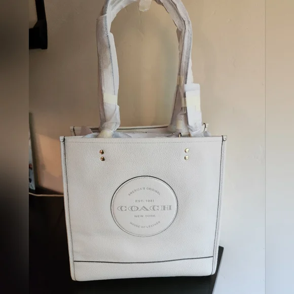 NWT Coach Dempsey Tote with Patch in Chalk - Picture 6 of 13